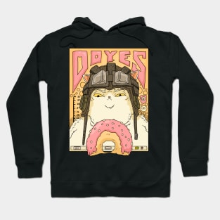 donut, doyes. cat with tank helm. Hoodie